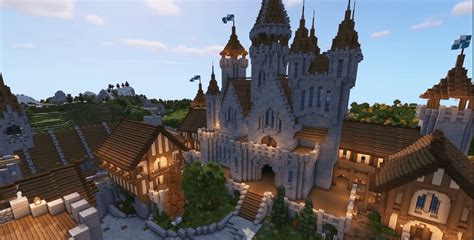 Minecraft Medieval Mountain Castle