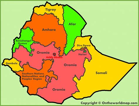 Printable Map Of Ethiopia - Free Printable Maps