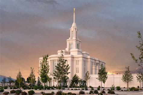 Payson Utah Temple Eventide. Robert A. Boyd Fine Art and LDS Temples