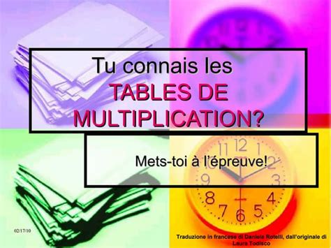Tables de multiplication | PPT