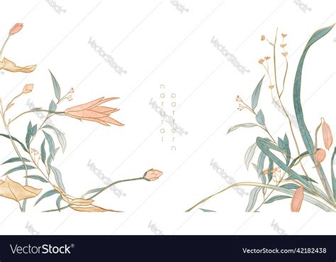 Botanical background with watercolor texture Vector Image