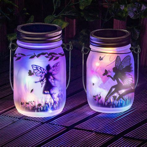 Solar Mason Jar Lantern Light, 3 Pack 20 Led String Starry Hanging Lamp, Fairy Firefly Lights ...