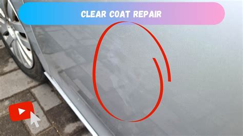 Clear coat damage repair - YouTube