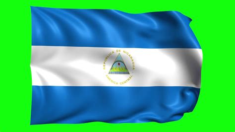 3d animado Nicaragua bandera en verde pantalla 21389637 Vídeo de stock en Vecteezy