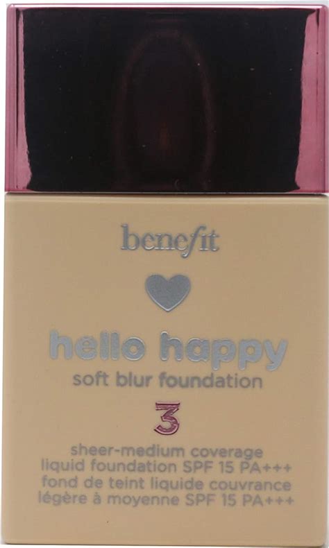 Amazon.com: Benefit Cosmetics Hello Happy Soft Blur Foundation Shade 3 ...