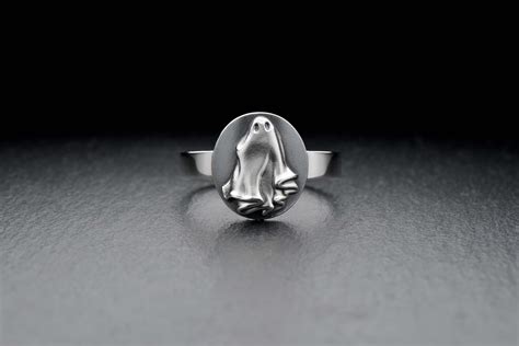 Ghost ring Cute Ghost ring Halloween ring Ghost jewelry Silver | Etsy