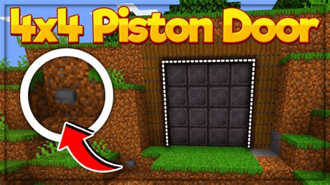 Minecraft Piston Door - Redstone Cave