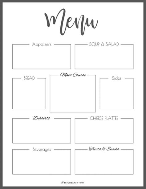 How to Plan the Menu for Your Party + Pretty Printable Menu Planner