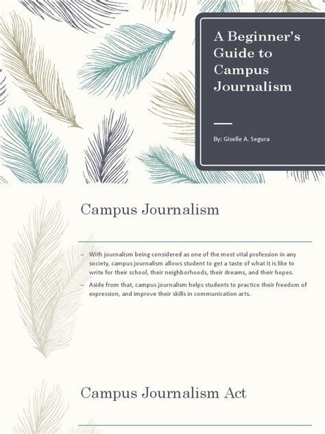 A Beginner's Guide To Campus Journalism | PDF | Journalism | News