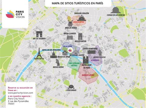 Mapa turístico de París: plano descargable - PARISCityVISION