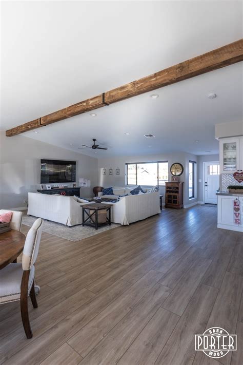 Living Room Ceiling Box Beam | Porter Barn Wood