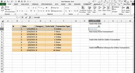 Excel Table Formulas - YouTube