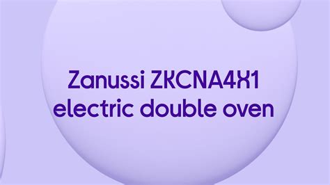 Zanussi FanCook ZKCNA4X1 Electric Double Oven - Stainless Steel & Black - Quick Look - YouTube
