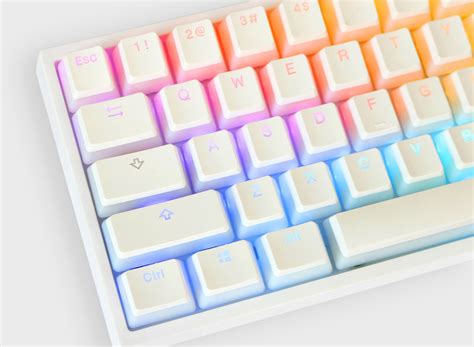 White Backlit Keycaps Two-color Translucent Keycaps PBT | Etsy