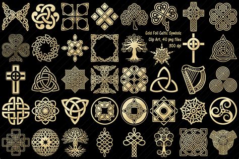 Gold Foil Celtic Knots & Symbols | Illustrations ~ Creative Market