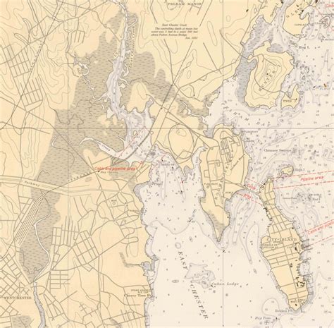 Hempstead Harbor to Tallman Island NY 1934 Nautical Map Long | Etsy