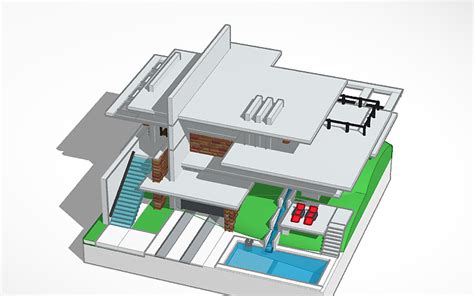 3D design Interior Modern House | Tinkercad