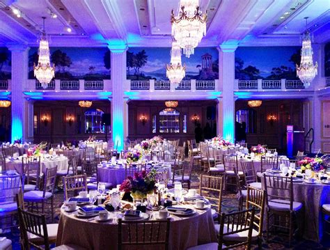 We love this crystal in blue light #wedding reception in our Ballroom ...