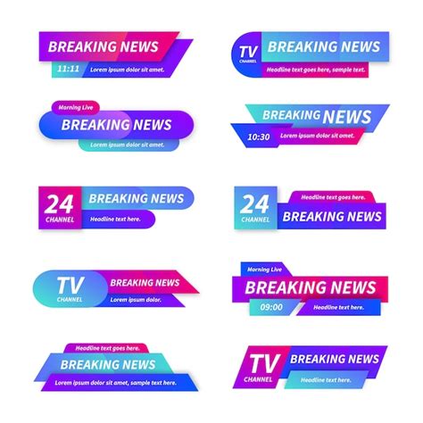 Free Vector | Breaking news banners collection