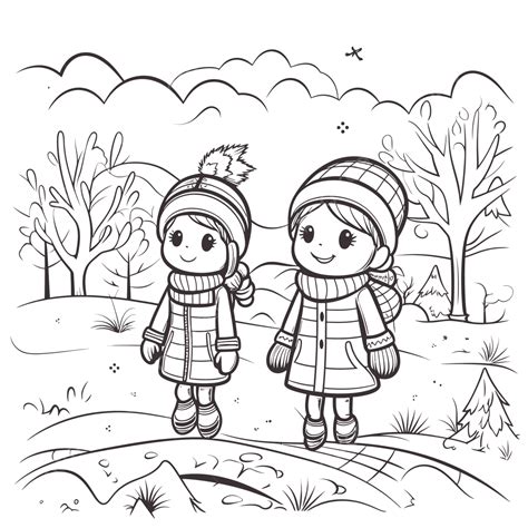 Winter Season Drawing For Children