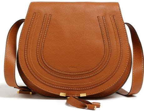 Chloé 'Medium Marcie' Leather Crossbody Bag in Brown (Tan) | Lyst