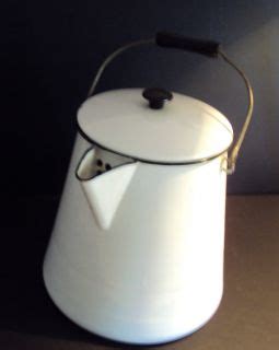 Vintage Enamel Ware Cooking Camping Baking Pots Pans White Red Gingham