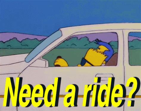 Need A Ride GIF - Need A Ride Simpsons - Discover & Share GIFs