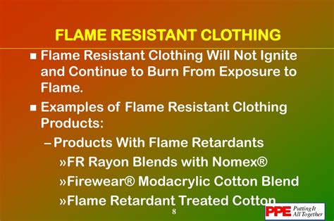 PPT - FLAME RESISTANT CLOTHING FOR PROTECTION AGAINST FLASH FIRE ...