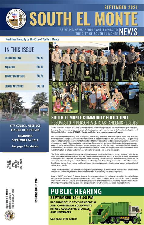 South El Monte News - September 2021 by cityofsouthelmonte.org - Issuu