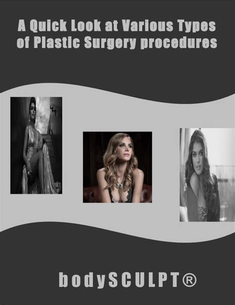 A quick look at various types of plastic surgery procedures