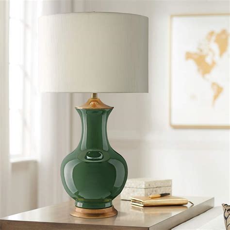 Currey and Company Lilou Green Ceramic Table Lamp - #9R009 | Lamps Plus