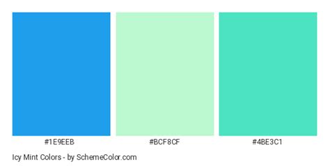 Icy Mint Color Scheme » Blue » SchemeColor.com