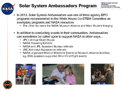 Solar System Ambassadors Program National Aeronautics and Space