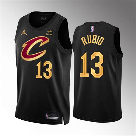 Cleveland Cavaliers #13 Ricky Rubio Black 2022-23 Statement Edition Jersey