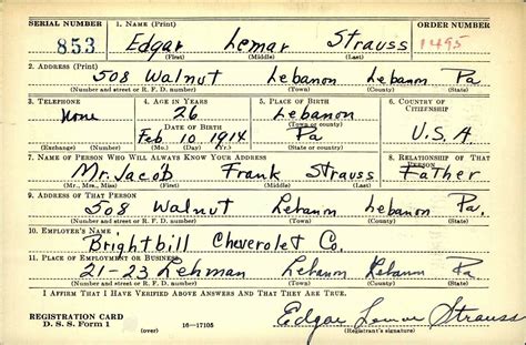 Deciphering Draft Registration Cards for Genealogy: World War II - Genealogy Gems