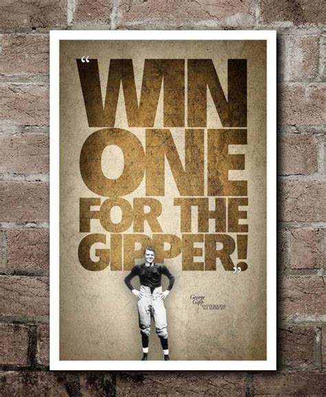 Knute Rockne All American gipper Quote Poster - Etsy