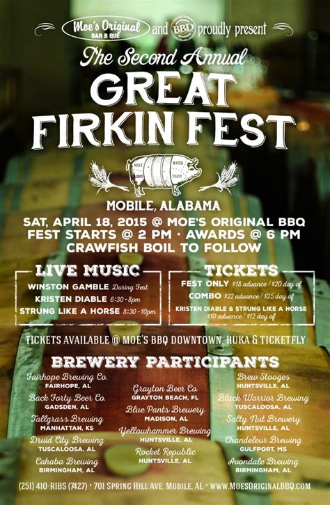 2nd Annual Great Firkin Fest Announced in Mobile, Alabama - CraftBeer.com