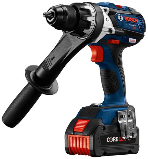 BOSCH Cordless Hammer Drill/Driver Kit, 18.0 V, 1/2 in Chuck Size, 0 to 32,500 Blows per Minute ...