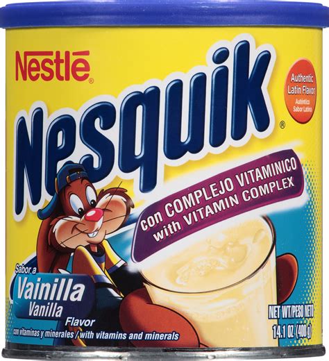 NESQUIK Vanilla Flavored Powder, 12 - 14.1 oz Canisters - Walmart.com - Walmart.com