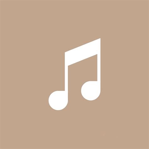 Light brown music icon | App icon design, App icon, Ios app icon design