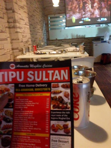 Menu at Tipu Sultan, New Delhi, G42