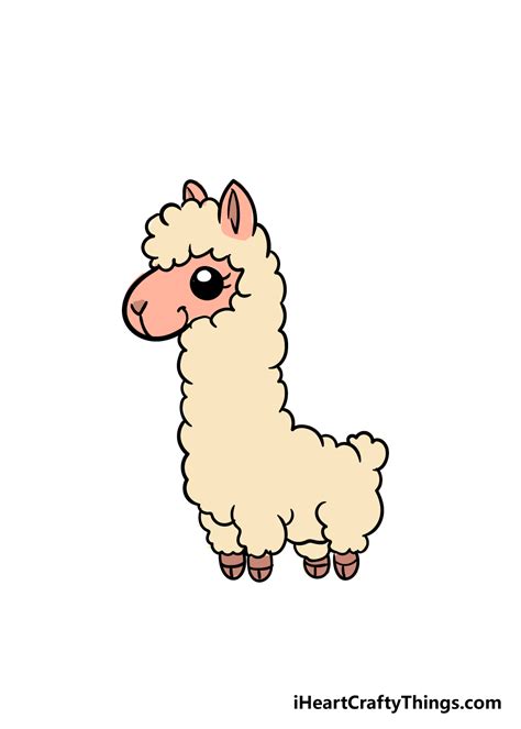 Llama Drawing - How To Draw A Llama Step By Step