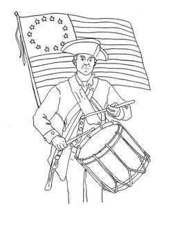 American Revolution Soldier Coloring Pages