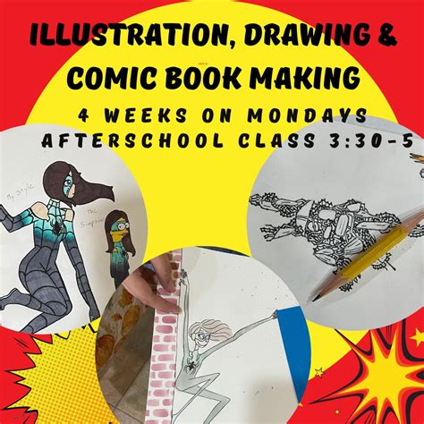 Kids Illustration, Drawing & Comic Book Making 4 week Workshop $140.00 ...