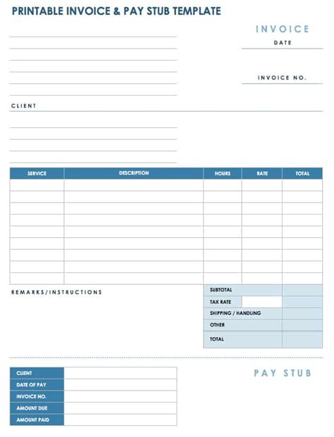 Free Pay Stub Templates | | Smartsheet