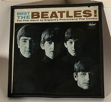 MEET THE BEATLES original First Album Capitol T2047 With Frame For Hanging noLP | #4580970192