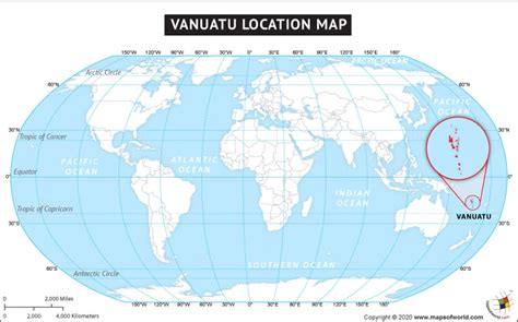 Where is Vanuatu Located? Location map of Vanuatu