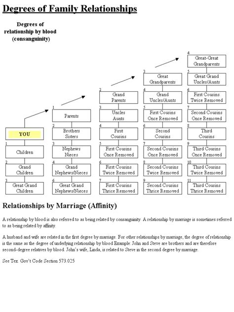 Consanguinity Chart | PDF