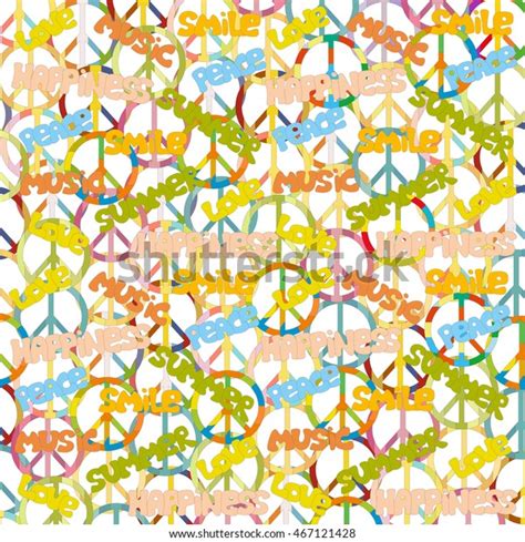 Vector Background Hippies Symbols Stock Vector (Royalty Free) 467121428 | Shutterstock