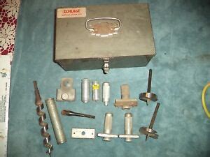 Vintage Schlage Lock Set Installation Tools in Original Metal Box | eBay